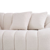 Maximilian Japandi Style White Boucle Sofa