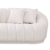 Maximilian Japandi Style White Boucle Sofa