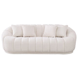 Maximilian Japandi Style White Boucle Sofa