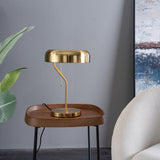 Metro Table lamp with Gold outer and White inner