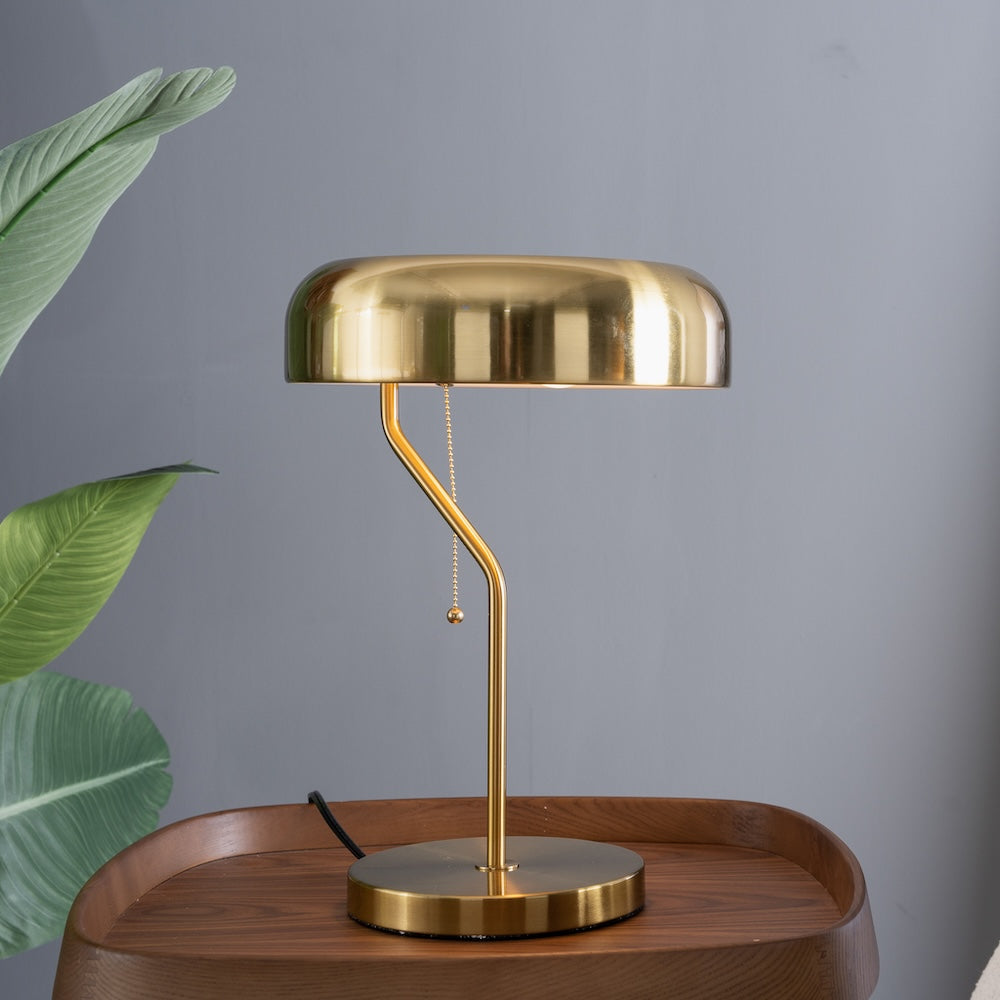 Metro Table lamp with Gold outer and White inner