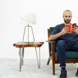 Optima Marble Lampshade Table Lamp - Bronze