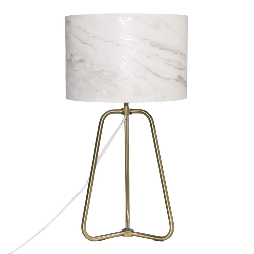 Optima Marble Lampshade Table Lamp - Bronze