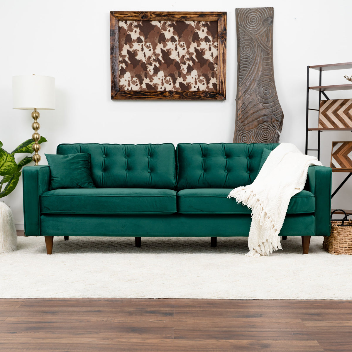 Oregon Sofa (Green Velvet)