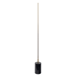 Prism Brassed Gold LED Floor Lamp with On/Off Switch Faux Marble Base