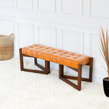 Riley Tan Genuine Leather Bech
