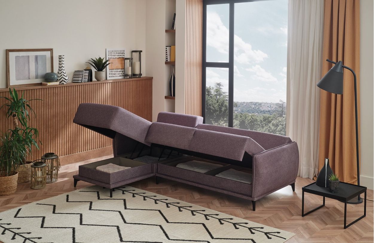 Enza Home Siano Corner Sofa Bed - Left Hand Facing