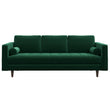 Tessa Dark Green Velvet Sofa 84"