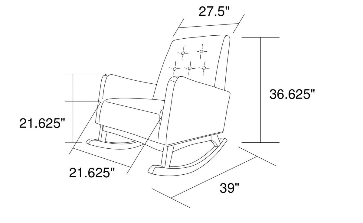 Windsor Grey Microfiber Rocking Chair