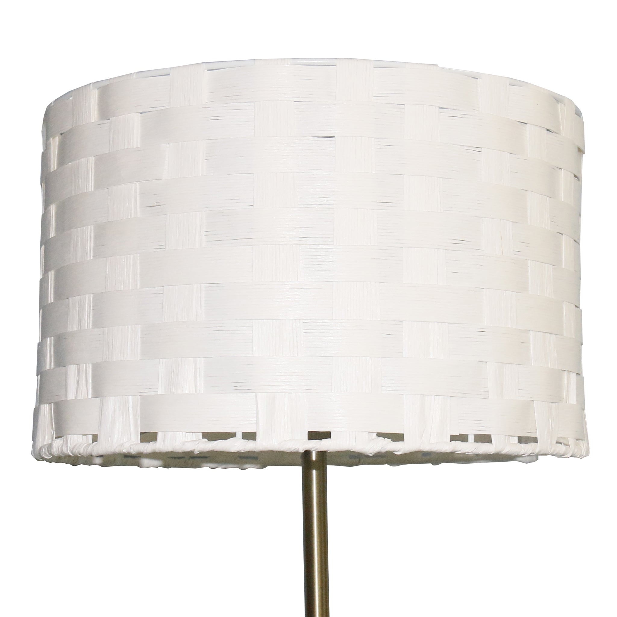 Viora Marble Base Floor Lamp - Dark Brown and White