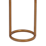 Vivid Brass Ring Base Floor Lamp with Large White Drum Shade