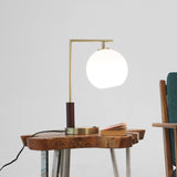 Wander Right Angle Glass Table Lamp - Bronze