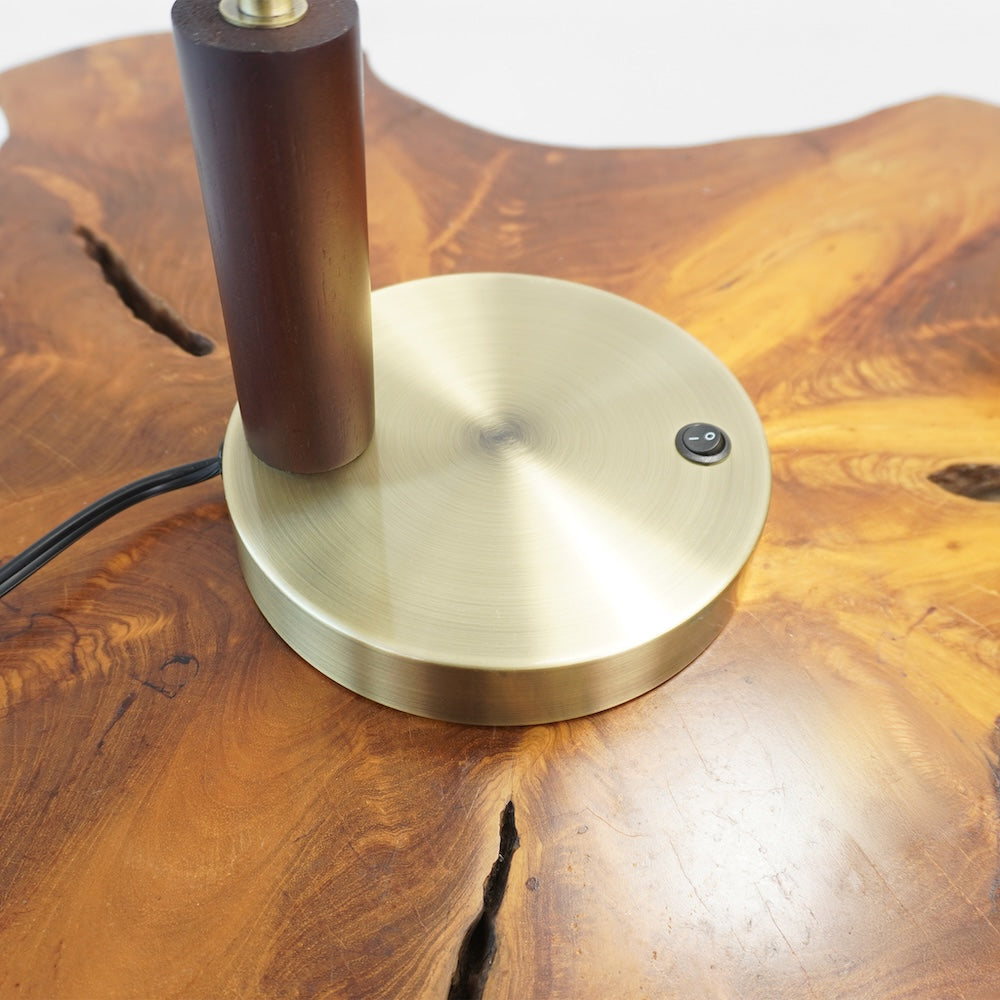 Wander Right Angle Glass Table Lamp - Bronze