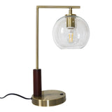 Wander Right Angle Glass Table Lamp - Bronze