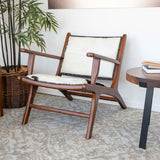 Makasar Lounge Chair (Black And White Hide)