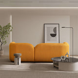 Donna Japandi Style Yellow Boucle Sofa